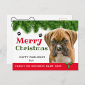 Vom Hund Weihnachten- Hundeschlitten Postkarte (Vorne/Hinten)