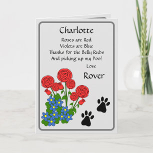 Vom Hund zum Valentinstag oder Geburtstag Karte