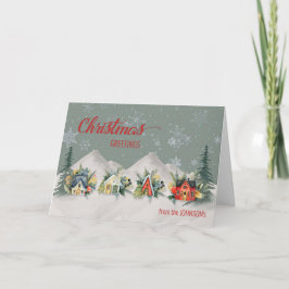 Vom Individuelle Name Weihnachtsdorf Karte