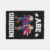 vom Juli Abraham Lincoln Griddy Abe Griddin Fleecedecke (Vorderseite (Horizontal))