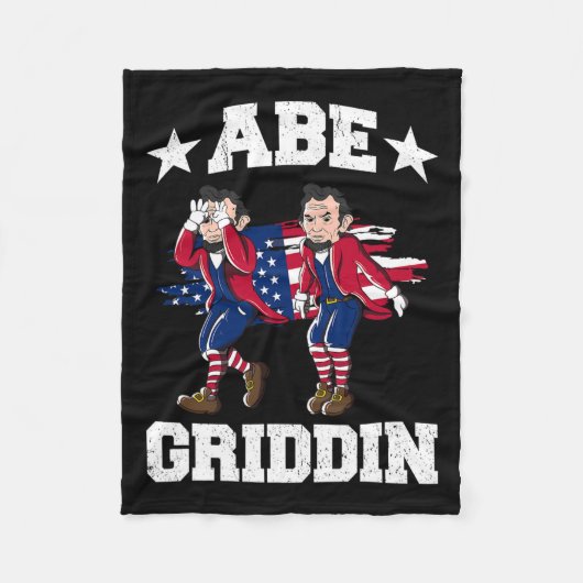 vom Juli Abraham Lincoln Griddy Abe Griddin Fleecedecke (Vorderseite)