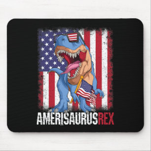 vom Juli American Flag USA Dino Amerisaurus Rex Bo Mousepad