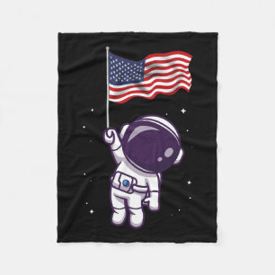 vom Juli Astronaut US-amerikanische Flagge Funny P Fleecedecke
