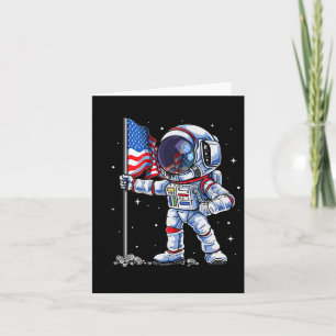 vom Juli Astronaut US-amerikanische Flagge Funny P Karte