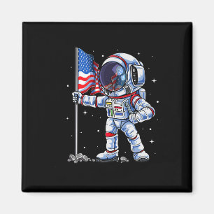 vom Juli Astronaut US-amerikanische Flagge Funny P Magnet