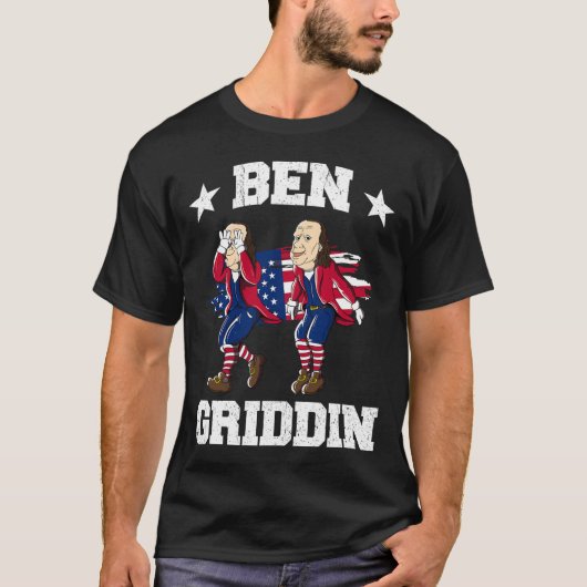vom Juli Benjamin Franklin Griddy Ben Griddin 1 T-Shirt (Vorderseite)