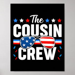 vom Juli Cousin Crew Patriotic American Family Mat Poster