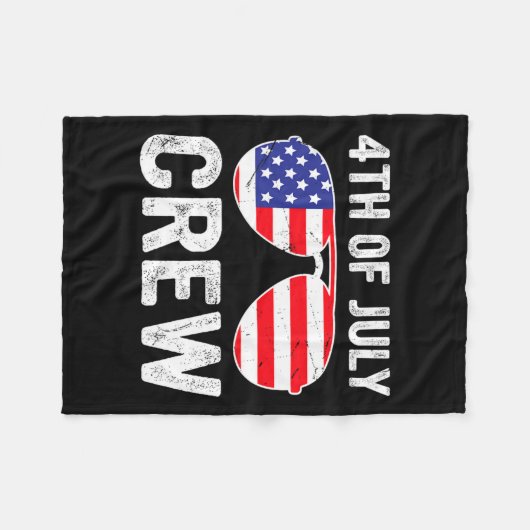 vom Juli Crew Matching Funny Family Outfits Fleecedecke (Vorderseite (Horizontal))