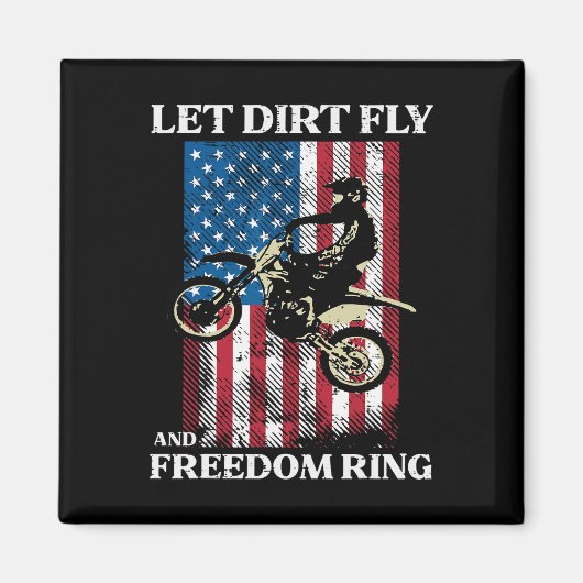 Vom Juli Dirt Bike Motocross America Biker Men Wom Magnet (Vorne)