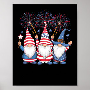 Vom Juli feiern amerikanische Gnome die Unabhängig Poster