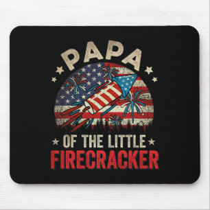 vom Juli Geburtstag Papa des kleinen Firecrackers Mousepad