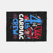 vom Juli Herzliche Crew Herzkrankheit Herzkrankhei Fleecedecke (Vorderseite (Horizontal))