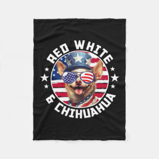 vom Juli Hund Funny Patriotic Red1 Fleecedecke