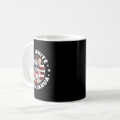 vom Juli Hund Funny Patriotic Red Kaffeetasse (Vorderseite Links)