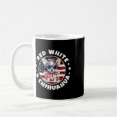 vom Juli Hund Funny Patriotic Red Kaffeetasse (Links)