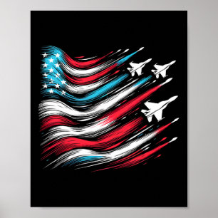 vom Juli Jet American Flag Patriotic USA Bo Poster
