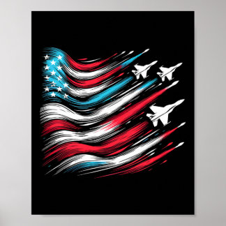 vom Juli Jet American Flag Patriotic USA Bo Poster