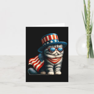 vom Juli Katze Amerikanische Flagge Katze Lover Me Karte