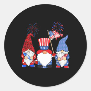 Vom Juli Leopard Gnomes Feuerwerk US-amerikanische Runder Aufkleber
