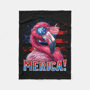 vom Juli Merica Flamingo American Flag Kinder Männ Fleecedecke