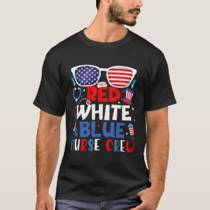 vom Juli Nurse Crew Feuerwerk Patriotische Kranken T-Shirt