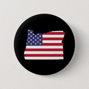 vom Juli Oregon Staat American Flag Party Button
