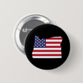 vom Juli Oregon Staat American Flag Party Button (Vorne & Hinten)