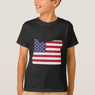vom Juli Oregon Staat American Flag Party T-Shirt