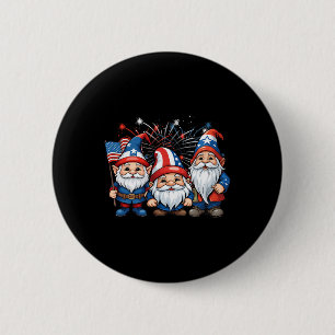 vom Juli Patriotic Gnomes American Flag Usa Gnome Button