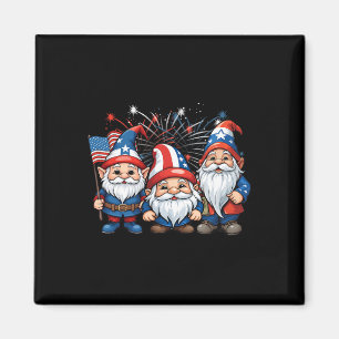 vom Juli Patriotic Gnomes American Flag Usa Gnome Magnet