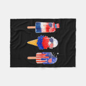 vom Juli Popsicle Red White Blue American Flag Pat Fleecedecke (Vorderseite (Horizontal))