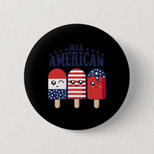 vom Juli Popsir Usa Flag Patriotic Summer Boy Gir Button