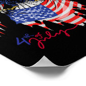 vom Juli S - Patriotische Hemden - Amerikanischer  Poster (Ecke)