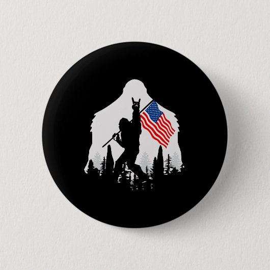 vom Juli Shirt Bigfoot Sasquatch, US-amerikanische Button (Vorderseite)