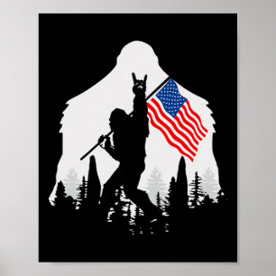 vom Juli Shirt Bigfoot Sasquatch, US-amerikanische Poster