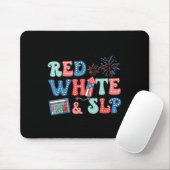 vom Juli Speech Therapy Red White Slp Speech Patho Mousepad (Mit Mouse)