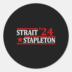 vom Juli Stapleton Strait American Patriotic Runder Aufkleber