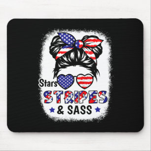 Vom Juli Star Stripes US-Flagge Patriotische Kinde Mousepad