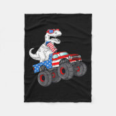 vom Juli T Rex Dino Trex Dinosaur Monster Truck Fi Fleecedecke (Vorderseite)