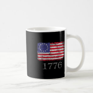 vom Juli T Shirt American Flag Betsy Ross 1776 Män Kaffeetasse