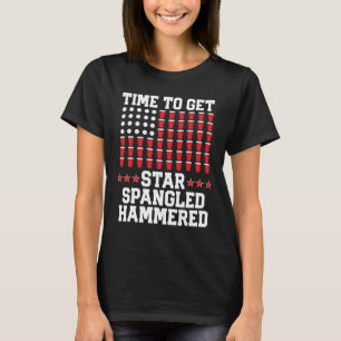 vom Juli T Shirt Geschenk Beer Pong American Flag 