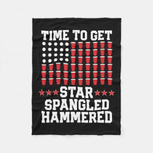 vom Juli T Shirt Geschenk Beer Pong American Flag Fleecedecke