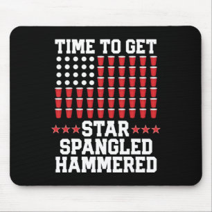 vom Juli T Shirt Geschenk Beer Pong American Flag Mousepad