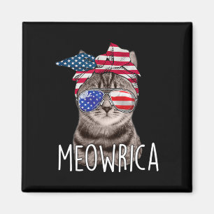 Vom Juli Tag der Unabhängigkeit Meowrica meowrica Magnet