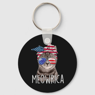 Vom Juli Tag der Unabhängigkeit Meowrica meowrica Schlüsselanhänger