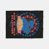 Vom Juli Traditioneller Hot Dog Eating Contest Fun Fleecedecke (Vorderseite (Horizontal))