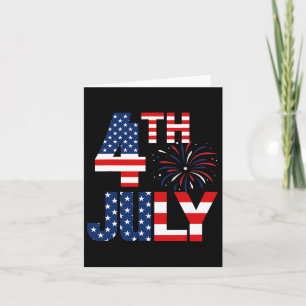 Vom Juli US-Party Flag Patriotic American Independ Karte