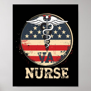 vom Juli Va Nurse Flag Wings Aufwertung Nurse Wom Poster
