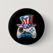Vom Juli Video Game American Flag Uni Sam Gamer B Button (Vorderseite)