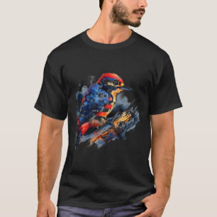 vom Juli Woodpecker Bird Lovers Usa Flag Patriotic T-Shirt